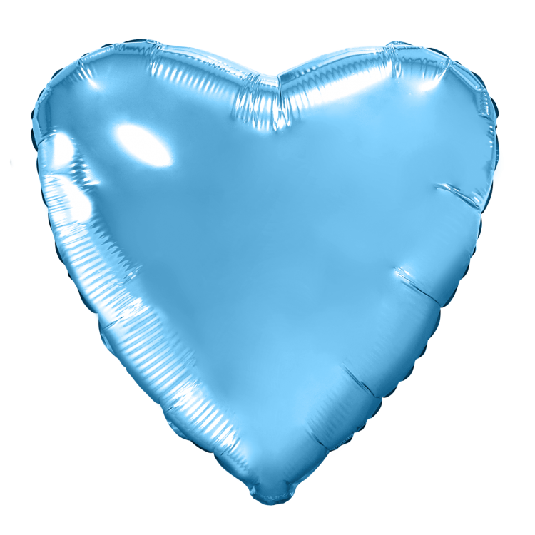 Шар Сердце, Холодно-голубой (в упаковке)