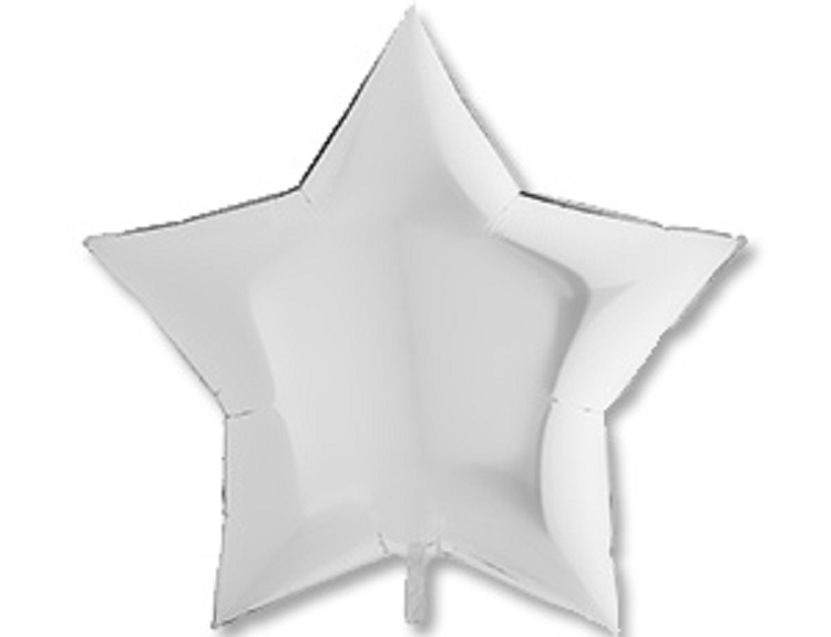 Шар Звезда, Белый, Пастель / White (в упаковке)
