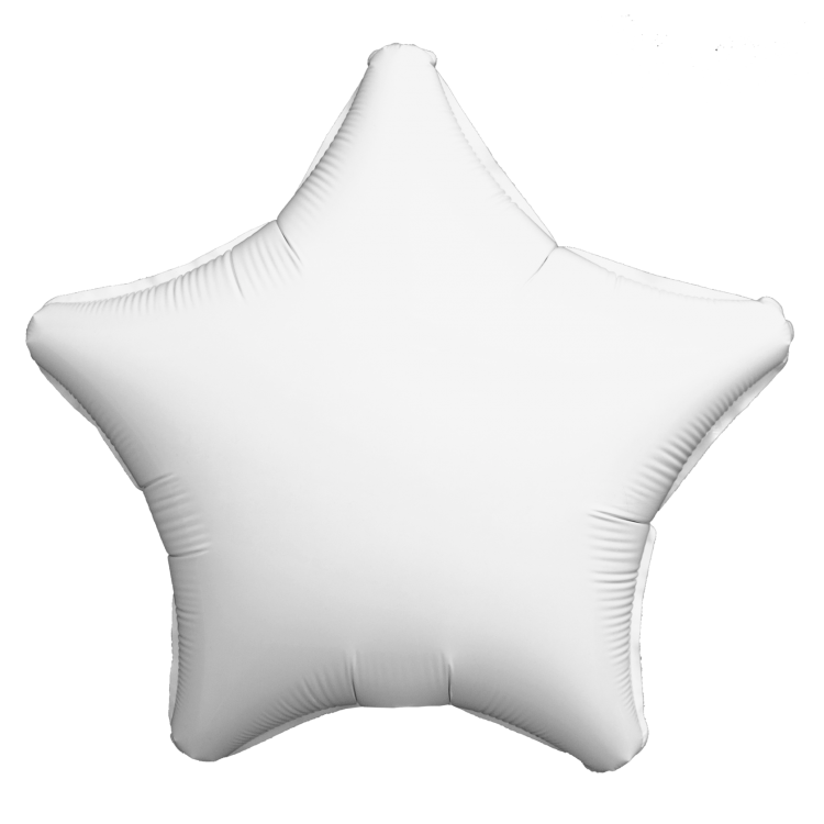 Шар Звезда, Белый / White (в упаковке)