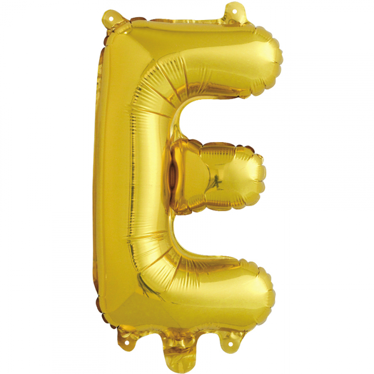 Шар Буква с клапаном "Е" Золото / Gold