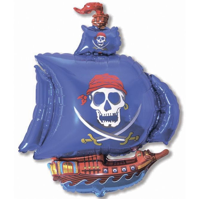Шар Мини-фигура Пиратский корабль, Синий / Pirate Ship (в упаковке)