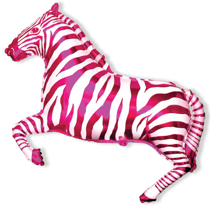 Шар Фигура, Зебра (фуксия) / Zebra (в упаковке)