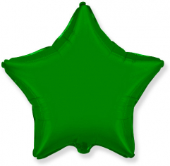 Шар Звезда, Зелёный / Green (в упаковке)