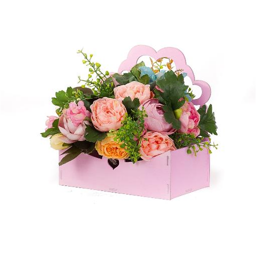 Декоративный ящик для цветов "Валентинка", Розовый