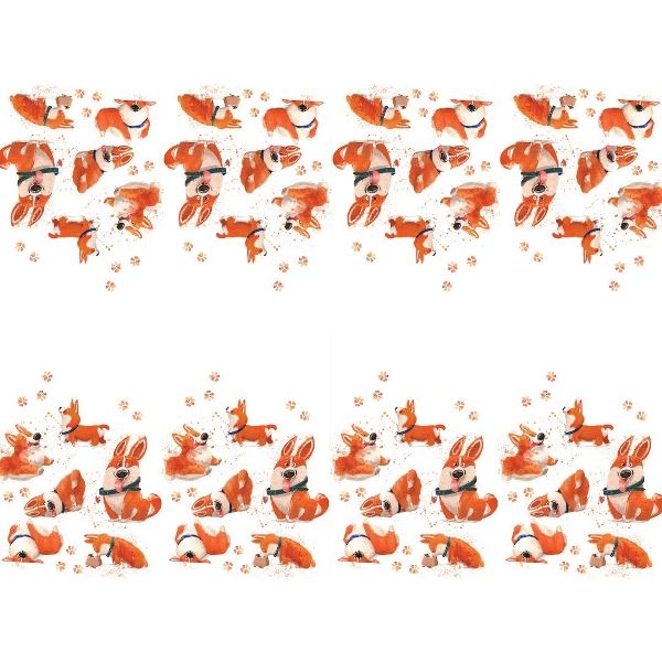 Скатерть полиэтиленовая "Корги " 